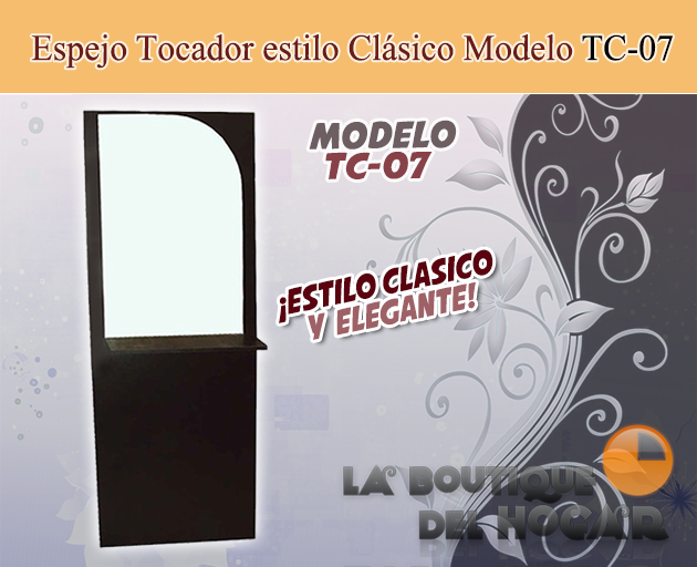 Tocador de Peluquería estilo Clásico con espejo Modelo TC-07