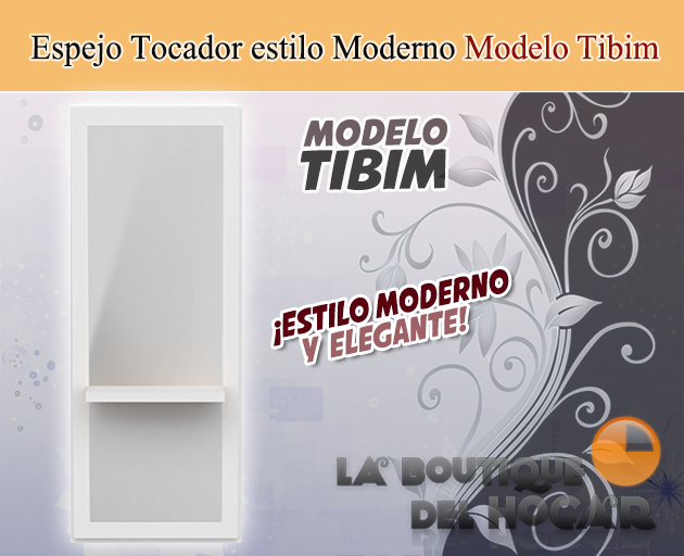 Tocador de Peluquería estilo Moderno con espejo Modelo Tibim