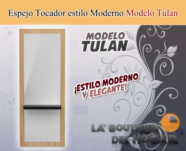 Tocador de Peluquería estilo Moderno con espejo Modelo Tulan