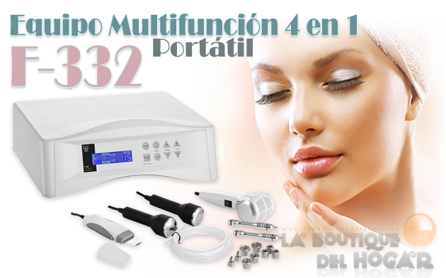 Aparato Multifunción 4 en 1 F-332 Microdermoabrasion + Ultrasonidos + Martillo Frio&Calor + Peeling Ultrasonico