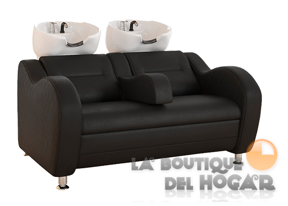 Lavacabezas Onda Doble con pica blanca Modelo NBB-PM06 - Color Negro