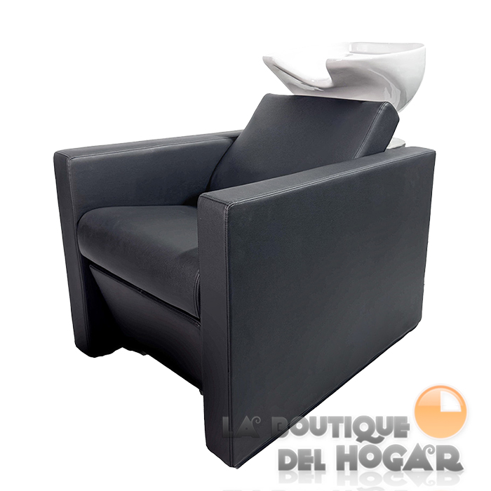 Lavacabezas con pica blanca Modelo Ripple Negro