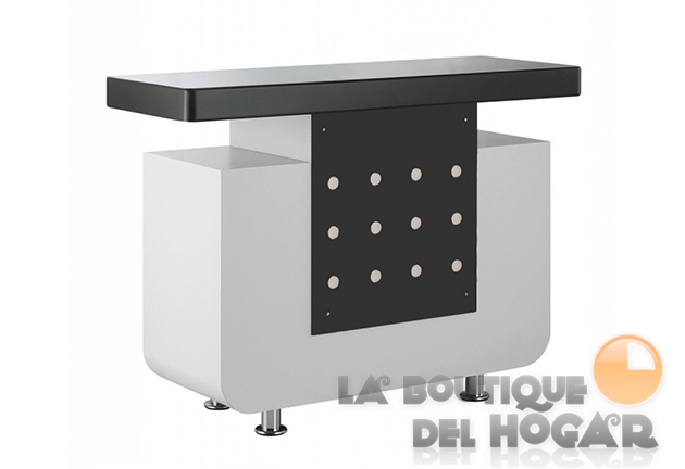 Mueble de recepción con cajón, estantes y base de acero Modelo Thierry