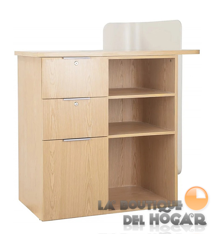 Mueble Mostrador de recepción con cajón y estantes Modelo Cora