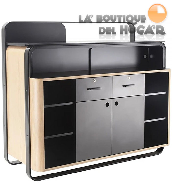 Mueble Mostrador de recepción con cajón y estantes Modelo Erin