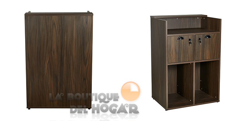 Mueble de recepción de madera con puertas y estantes Modelo OKE 5 B
