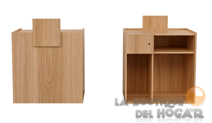 Mueble de recepción Oak con estantes y frente Oak Modelo WILLK