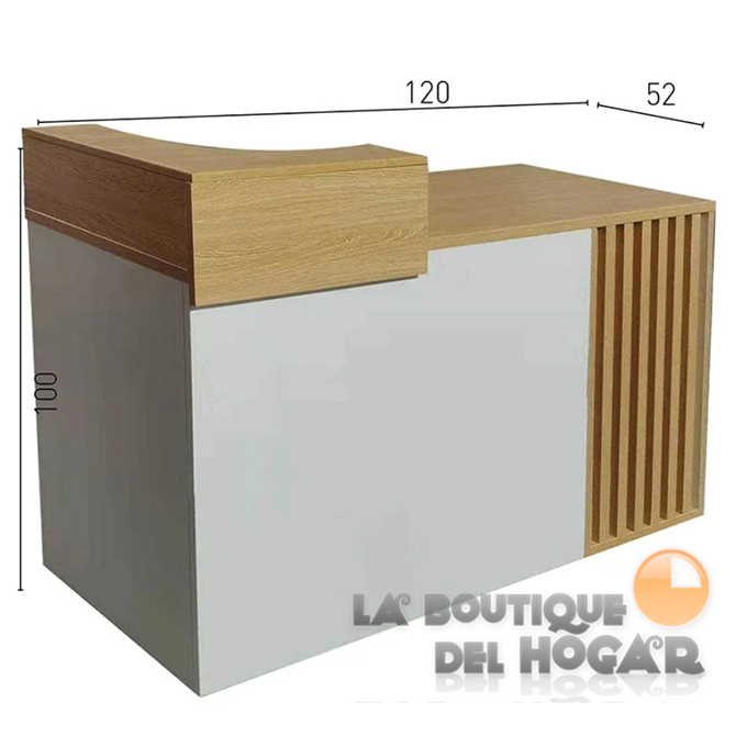 Mueble Mostrador de recepción con estantes Modelo Woodbling