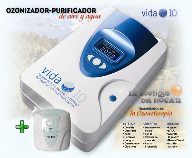 Pack Generador de Ozono y Aniones Ozono Care Life + Generador de Ozono portatil para nevera Vida 10