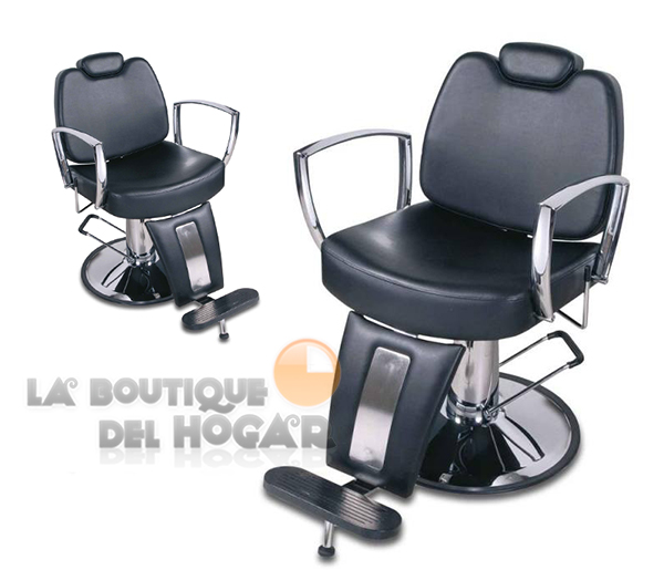 Sillón Barbero hidráulico reclinable y giratorio con reposabrazos Modelo Barber