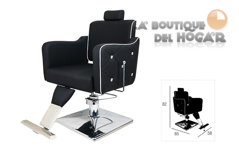 Sillón hidráulico de corte con reposabrazos Modelo black diamond