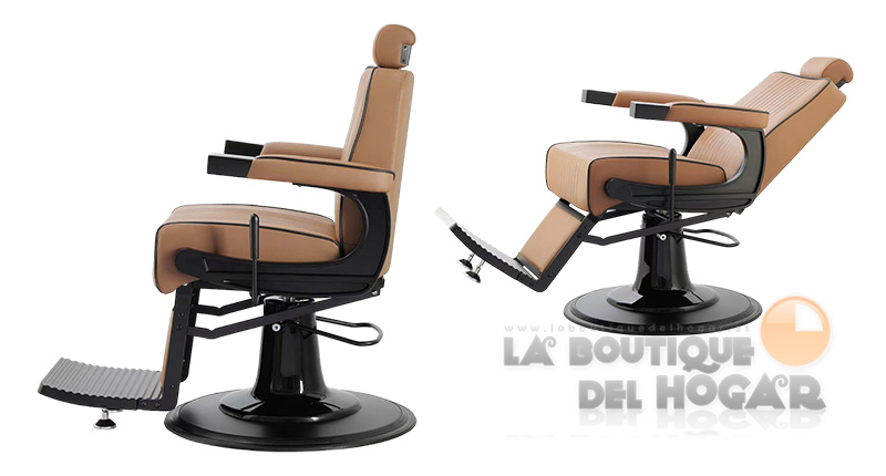 Sillón Barbero hidráulico reclinable y giratorio con reposabrazos Modelo Dour