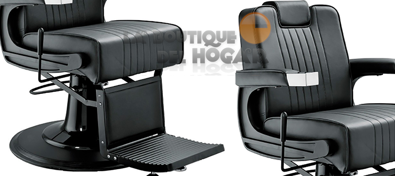 Sillón Barbero hidráulico reclinable y giratorio con reposabrazos Modelo Fade