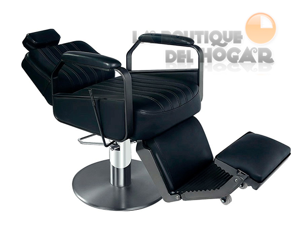 Sillón Barbero hidráulico reclinable y giratorio con reposabrazos Modelo QStone