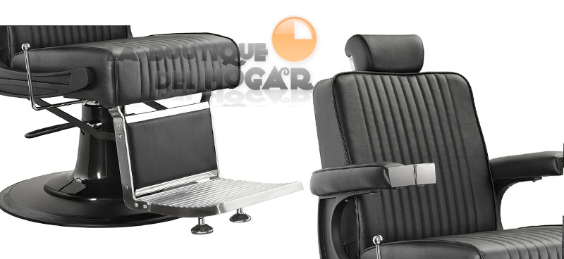 Sillón Barbero hidráulico reclinable y giratorio con reposabrazos Modelo Quiff