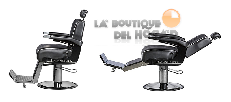 Sillón Barbero hidráulico reclinable y giratorio con reposabrazos Modelo Sigma