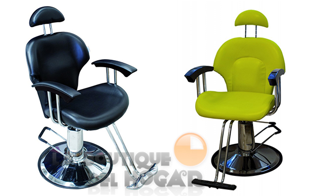 Sillón Barbero hidráulico reclinable con reposapiés fijo Modelo Unisex