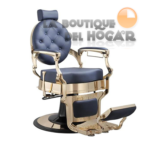 Sillón Clásico de Barbero hidráulico estilo Retro Vintage con reposapies integrado Modelo Buzz