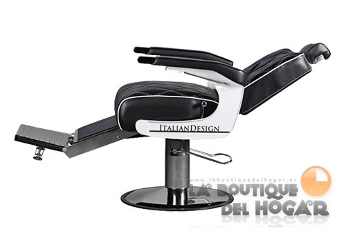 Sillón Barbero hidráulico reclinable y giratorio con reposabrazos Modelo Omega