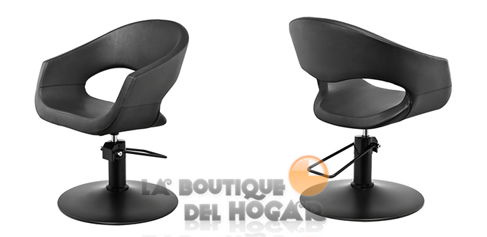 Sillón hidráulico de corte con base redonda y reposabrazos Modelo Bella