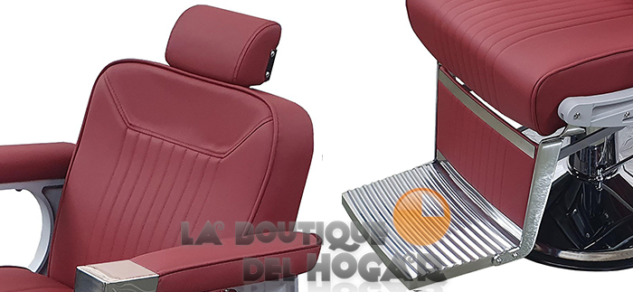 Sillón Barbero hidráulico reclinable y giratorio con reposabrazos Modelo Glory