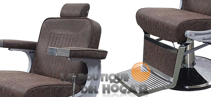 Sillón Barbero hidráulico reclinable y giratorio con reposabrazos Modelo Glory