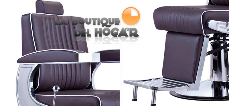 Sillón Barbero hidráulico reclinable y giratorio con reposabrazos Modelo Novel