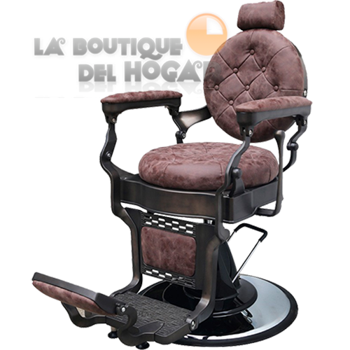 Sillón Clásico de Barbero hidráulico estilo Retro Vintage con reposapies integrado Modelo Olympo