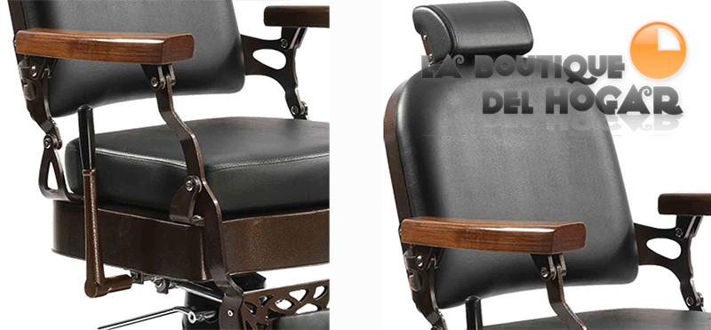 Sillón Barbero hidráulico reclinable y giratorio con reposabrazos Modelo Vetus