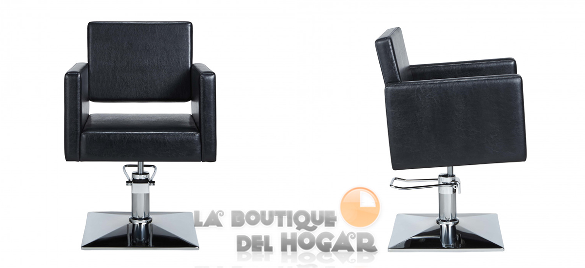 Sillón hidráulico de linea cuadrada con reposabrazos Christy