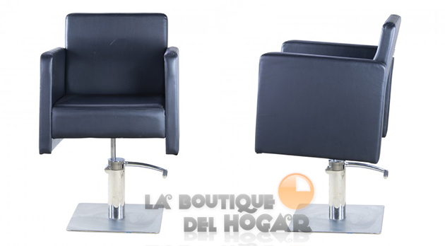 Sillón hidráulico de corte de linea cuadrada con reposabrazos Modelo Kubic