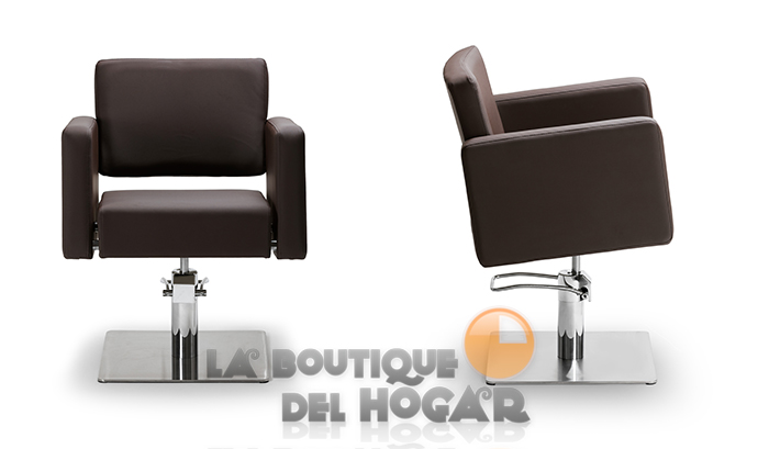 Sillón hidráulico de corte con base cuadrada y reposabrazos Modelo Lera