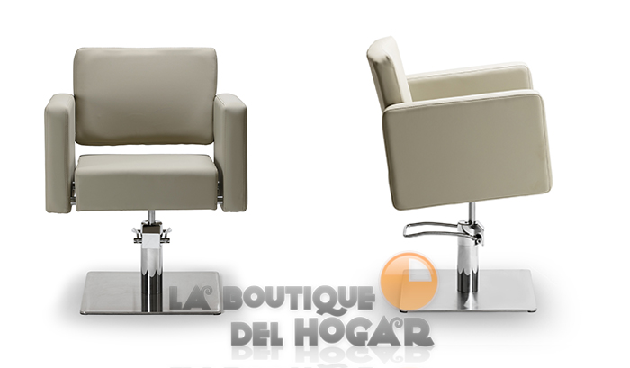 Sillón hidráulico de corte con base cuadrada y reposabrazos Modelo Lera