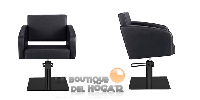 Sillón hidráulico de corte con base cuadrada y reposabrazos Modelo Loris BS