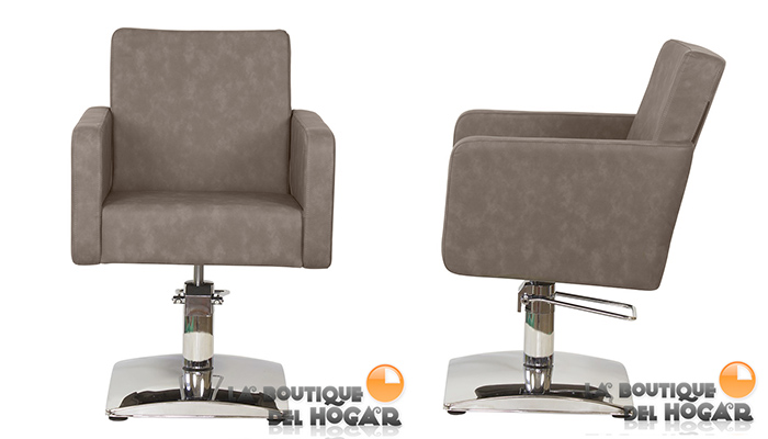 Sillón hidráulico de corte con costuras y reposabrazos Modelo Iris