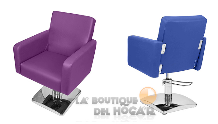 Sillón hidráulico de corte con costuras y reposabrazos Modelo Iris