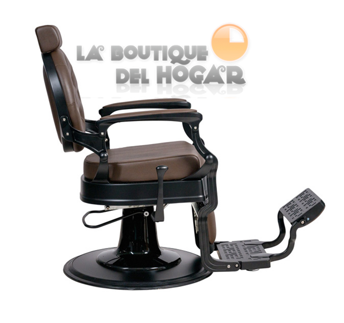 Sillón Clásico de Barbero hidráulico estilo Retro Vintage con reposapies integrado Modelo Buzz
