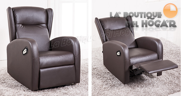 Sillón Relax Levantapersonas en Polipiel Modelo Trade Orejero