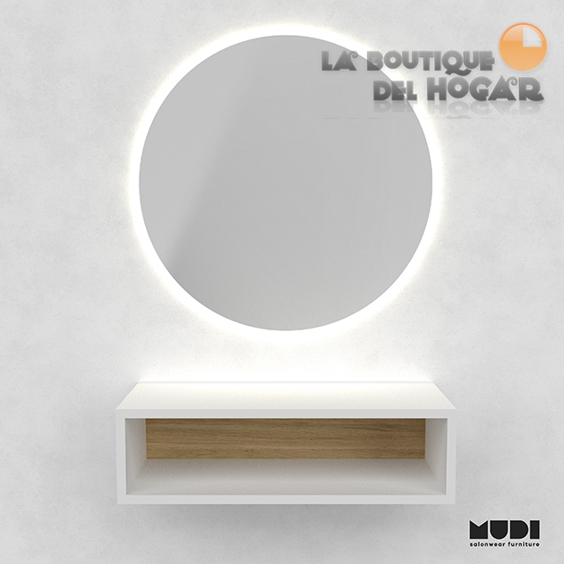 Tocador de Peluquería estilo Moderno con espejo LED Modelo NASK