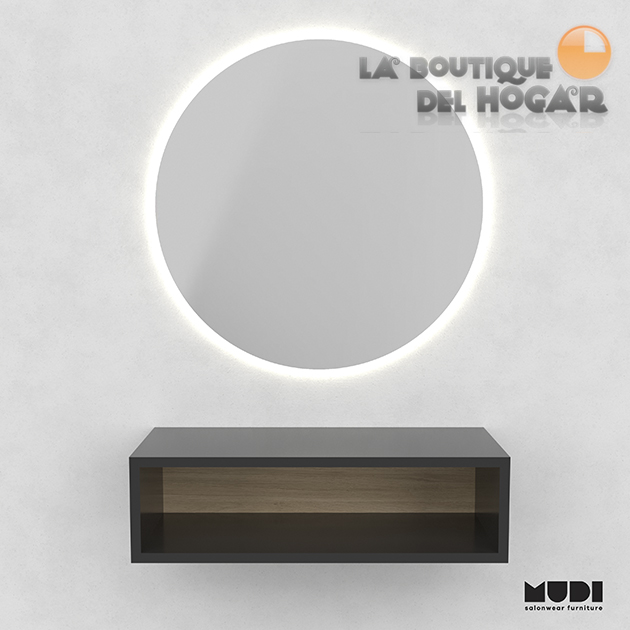 Tocador de Peluquería estilo Moderno con espejo LED Modelo TRAZ