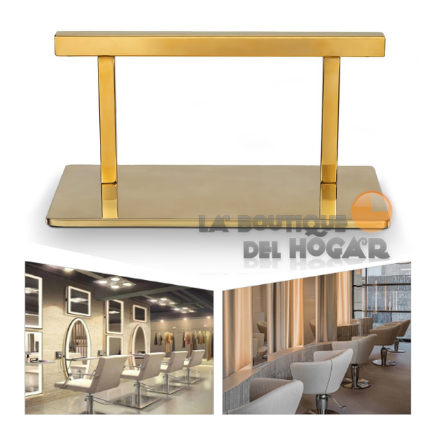 Reposapiés de Peluquería de acero inoxidable con forma cuadrada Modelo Gan